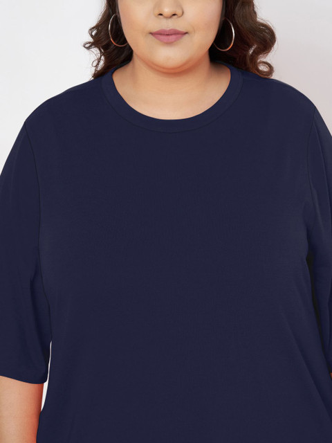 BRINNS Women Plus Size Pure Cotton T-shirt Midi Dress - Image 2