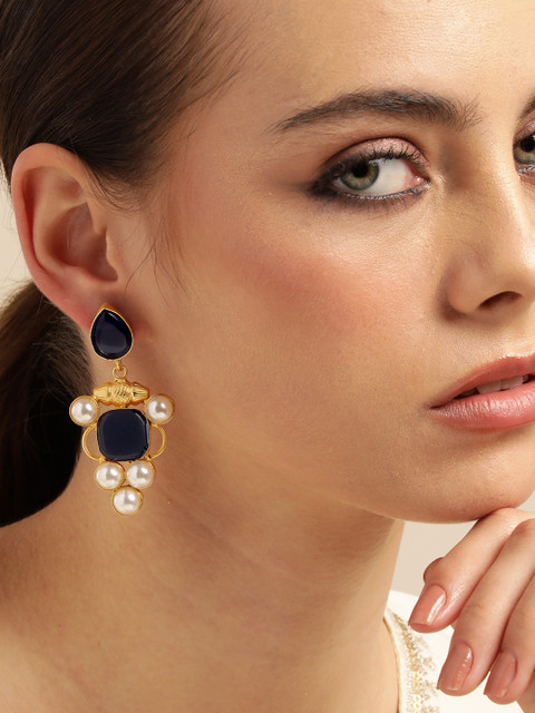 Anouk Gold Plated Contemporary Drop Earrings