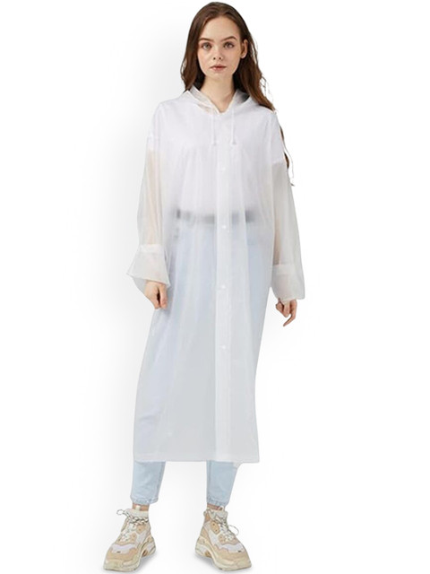 TEEMOODS Unisex Hooded Rain Jacket