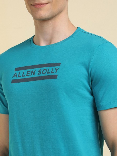 Allen Solly Men Typography Printed Round Neck Cotton T-shirt - Image 2