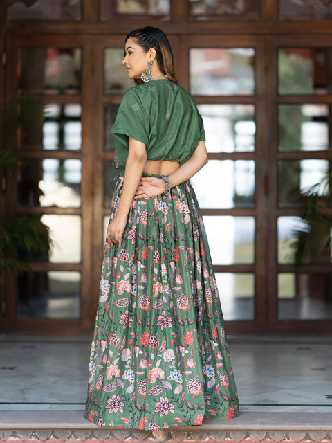 TASRIKA Printed Semi-Stitched Lehenga & Unstitched Blouse - Image 5