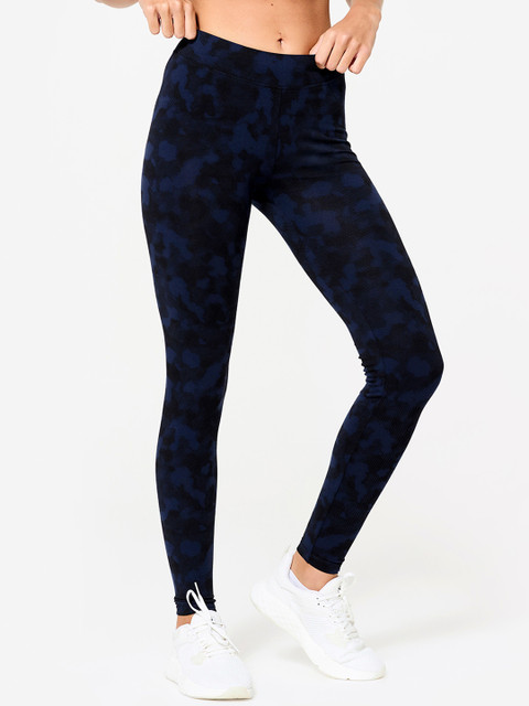 Decathlon DOMYOS Women Printed High Rise Ankle Length Tights