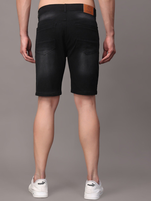 ZAYSH Men Denim Regular Fit Mid-Rise Shorts - Image 4