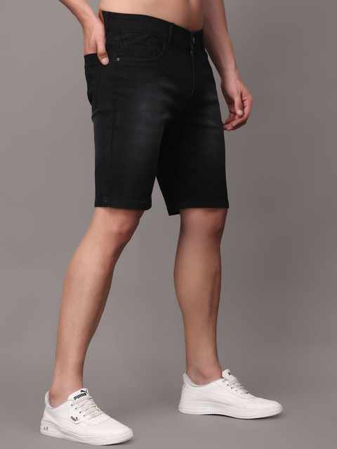 ZAYSH Men Denim Regular Fit Mid-Rise Shorts - Image 2