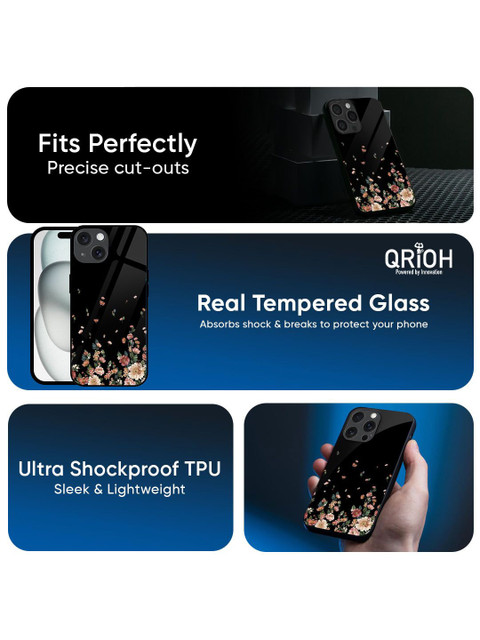 QRIOH Floating Floral Print Printed iPhone 11 Back Case - Image 5