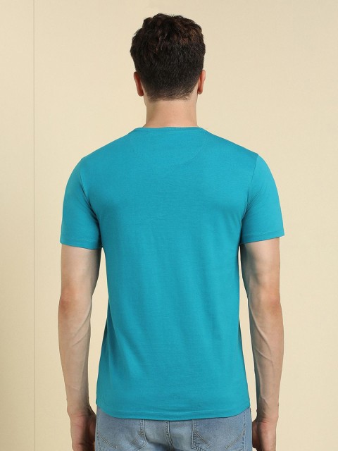 Allen Solly Men Typography Printed Round Neck Cotton T-shirt - Image 4