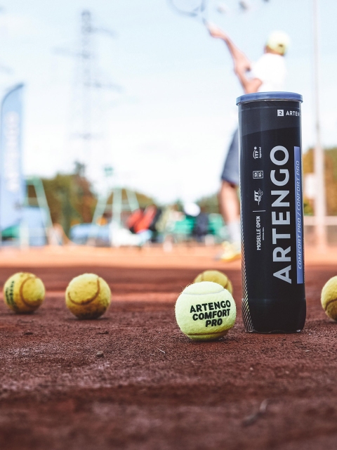 Artengo By Decathlon Set Of 4 Rubber Tennis Balls - Image 2