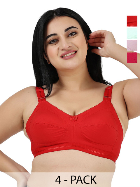 LADYLAND Women Pack of 4 Full Coverage Bra