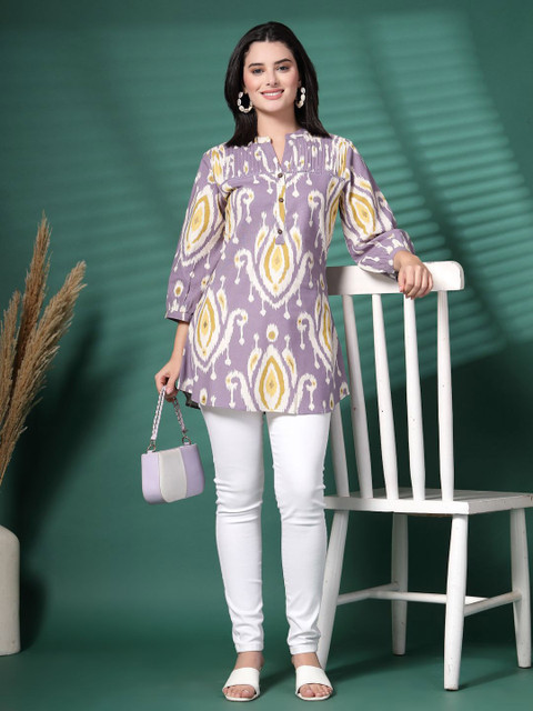 Sangria Printed Cotton Top