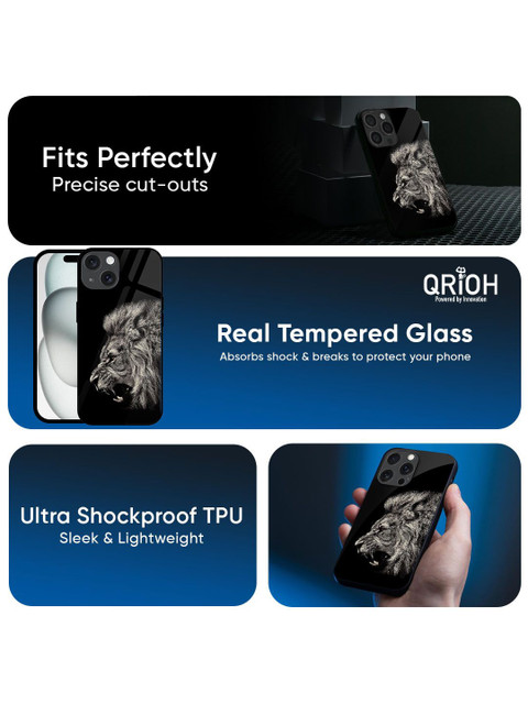 QRIOH Brave Lion Printed iPhone 13 Back Case - Image 5