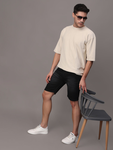 ZAYSH Men Denim Regular Fit Mid-Rise Shorts - Image 5