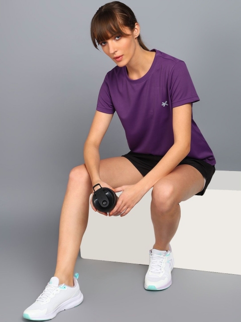 HRX by Hrithik Roshan Women Solid Round Neck Regular Fit T-shirt - Image 6