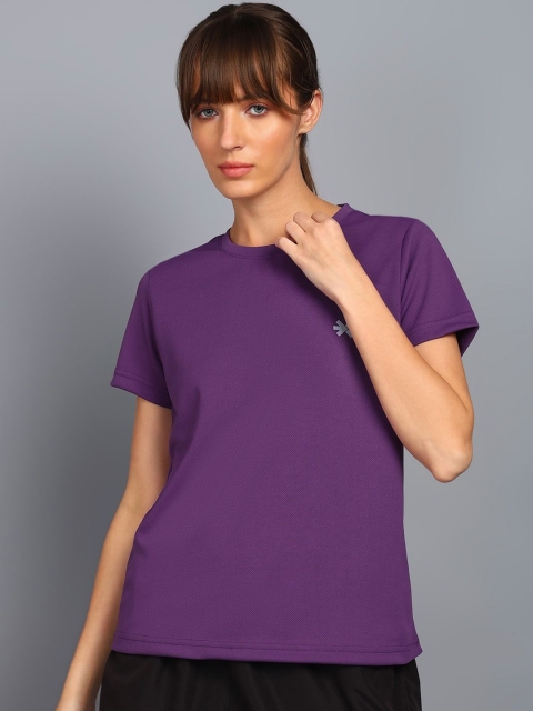 HRX by Hrithik Roshan Women Solid Round Neck Regular Fit T-shirt