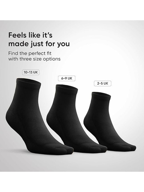 FRIDO Unisex Alpha Series Core Black Short Ankle Length Socks - Image 2