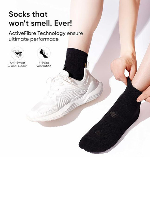 FRIDO Unisex Alpha Series Core Black Short Ankle Length Socks - Image 5