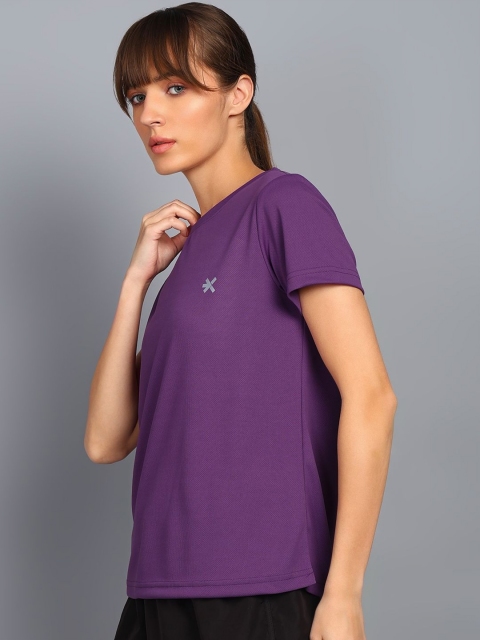 HRX by Hrithik Roshan Women Solid Round Neck Regular Fit T-shirt - Image 3