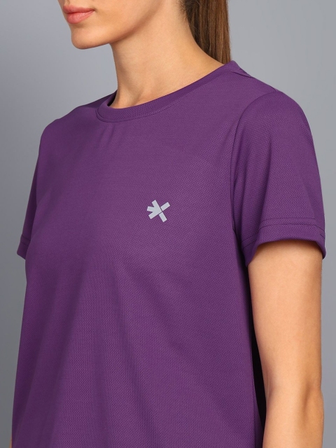 HRX by Hrithik Roshan Women Solid Round Neck Regular Fit T-shirt - Image 2