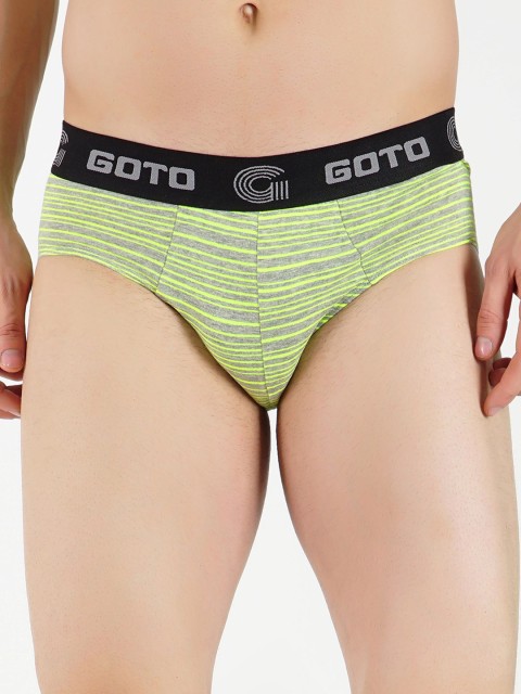 GOTO Striped Hipster Briefs