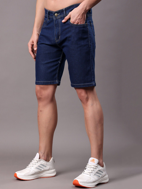 ZAYSH Men Regular Fit Mid-Rise Denim Shorts - Image 2