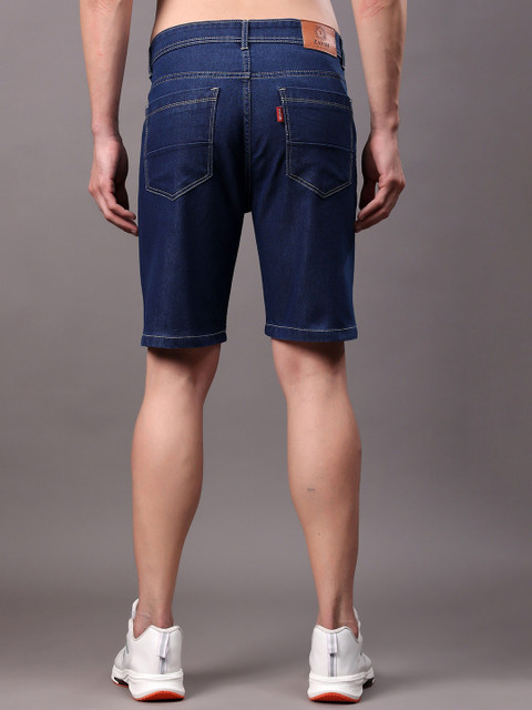 ZAYSH Men Regular Fit Mid-Rise Denim Shorts - Image 3