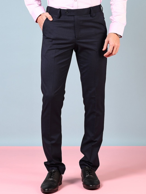 J White by Vmart Men Mid-Rise Cotton Formal Trousers