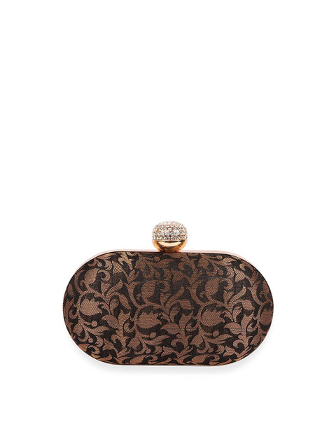 VASTANS Textured Embellished Box Clutch