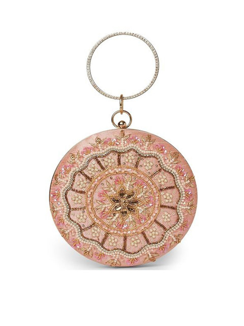 VASTANS Embellished Round Box Clutch