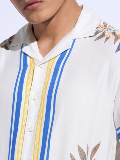 People Men Slim Fit Floral Opaque Printed Casual Shirt - Image 3
