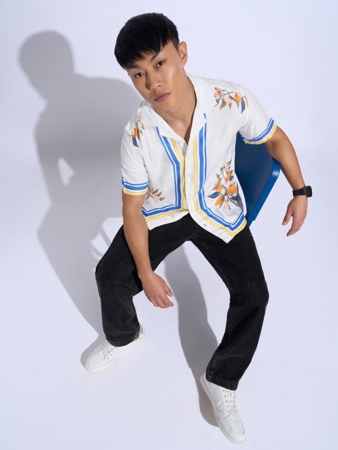 People Men Slim Fit Floral Opaque Printed Casual Shirt - Image 6