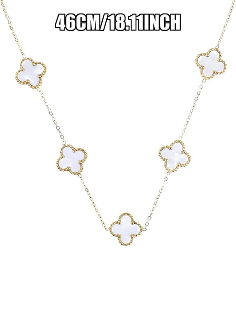 KARISHMA KREATIONS Stainless Steel Gold-Plated Artificial-Studded Necklace - Image 7