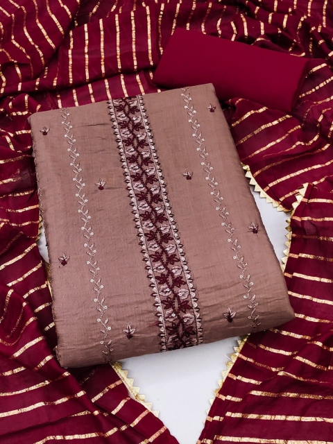 Rangtulika Ethnics Embroidered Unstitched Dress Material
