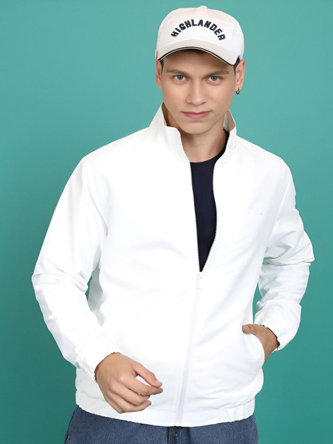 MAYKR Men Colourblocked Polyester Lightweight Bomber Jacket