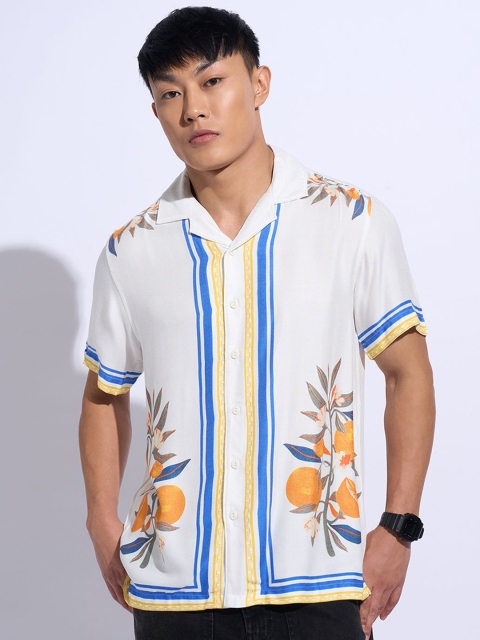 People Men Slim Fit Floral Opaque Printed Casual Shirt - Image 2
