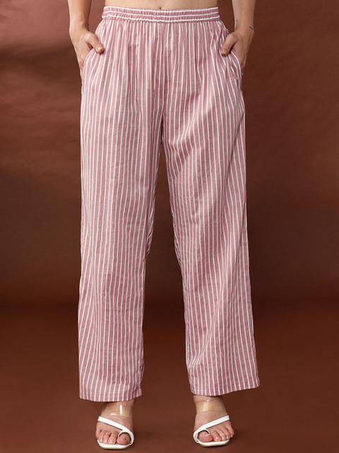 Anouk Geometric Printed Sleeveless Pure Cotton Tunic With Trouser - Image 7