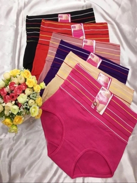 Diving Deep Women Pack Of 6 Striped Boy shorts Briefs