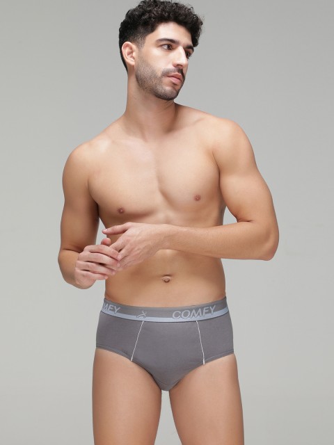 AMUL COMFY Men Pack Of 3 Pure Cotton Low-Rise Briefs AC-CBRIOE-AF-LB-SG-XS-3PC - Image 2
