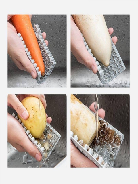 Baskety Grey & White 2 Pieces Fruit And Vegetable Cleaning Pads - Image 5