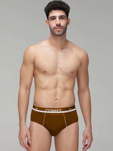 AMUL COMFY Men Pack Of 3 Pure Cotton Low-Rise Briefs AC-CBRIOE-AF-LB-SG-XS-3PC - Image 3