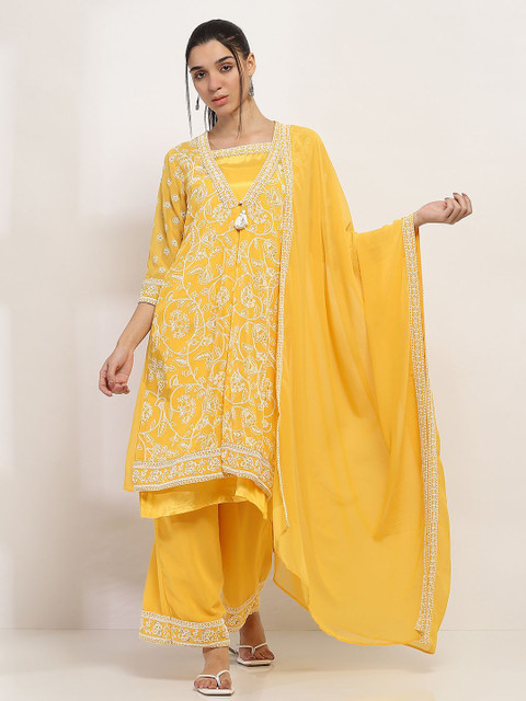 Rangriti Dupatta With Thread Work