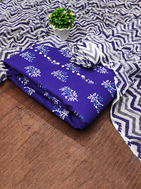 SAINOOR Floral Printed Unstitched Dress Material