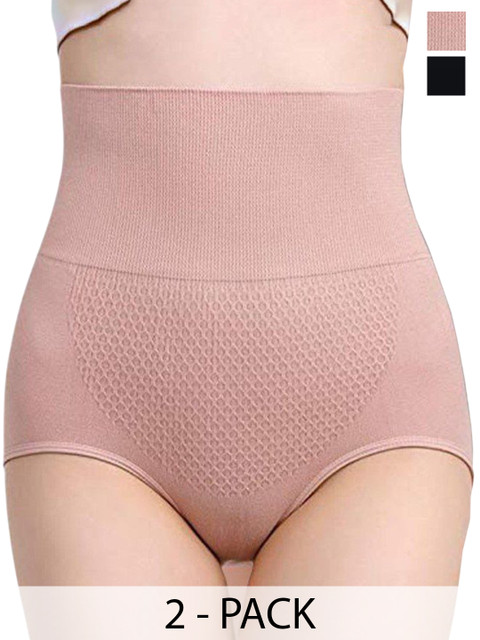 SHREE GANESH FASHION Women Pack Of 2 Cotton High Rise Tummy Shapewear