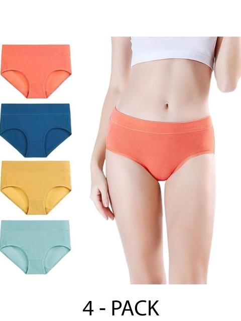 Diving deep Pack Of 4 Mid-Rise Hipster Briefs MYE04_HR1 4 Pack (XS)