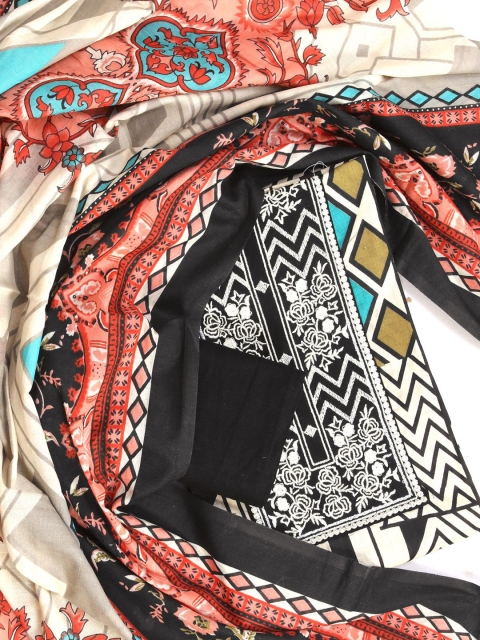 SALWAR STUDIO Geometric Printed Unstitched Dress Material