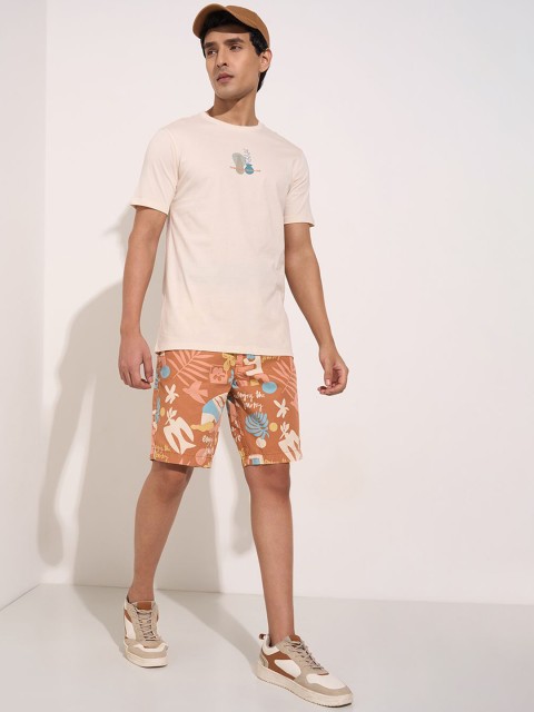 7 Alt by Pantaloons Men Floral Slim Fit Shorts - Image 5