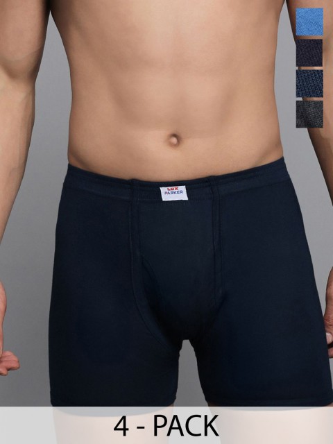 LUX PARKER Pack Of 4 Pure Cotton Long Trunks LUX_PARKER_LONG_TRUNK_IE_COL_4PC