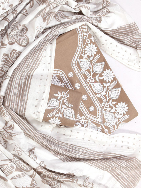 SALWAR STUDIO Floral Embroidered Unstitched Dress Material