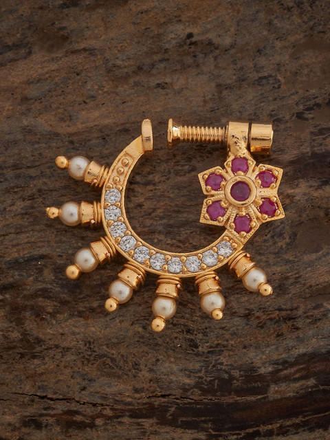 Kushal's Fashion Jewellery Rhodium-Plated Zircon Embellished Bridal Tear Earrings