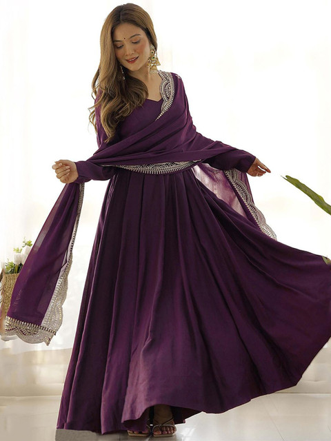 Moda Rapido Sweetheart Neck Georgette Anarkali Kurta