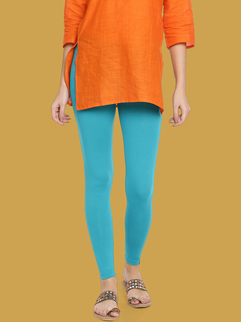 TWIN BIRDS Women Cotton Blend Solid Pool Side Ankle Length Legging