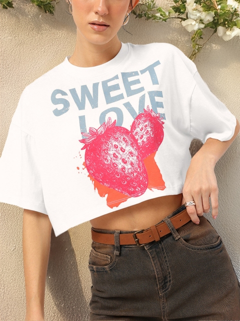DressBerry Printed Crop T-shirt